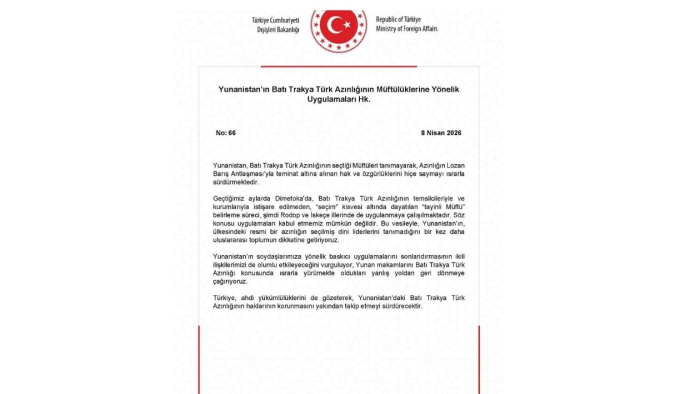 Özcan Pehlivanoğlu: Batı Trakya Türklerinin Hakları İçin Kararlı Duruş Şart